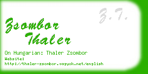 zsombor thaler business card